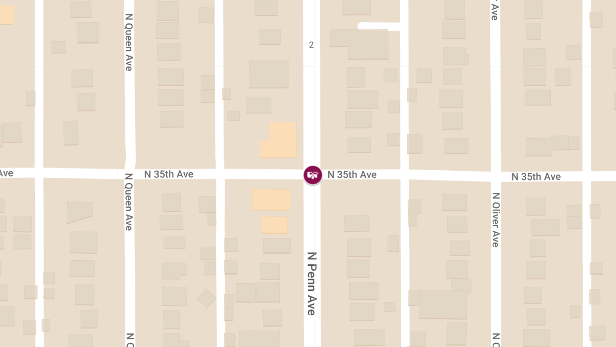 Vehicle Collision with Injuries at Penn Ave N & 35th Ave N
