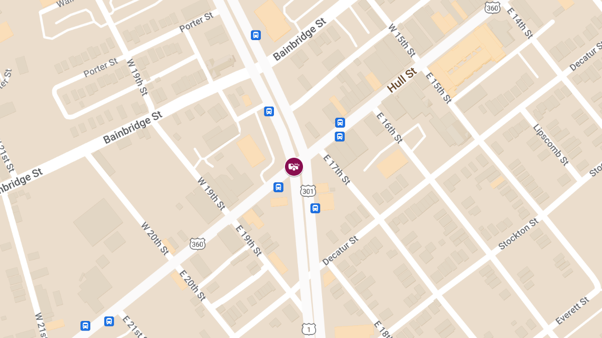 Vehicle Collision with Injuries at Richmond Hwy & Hull St