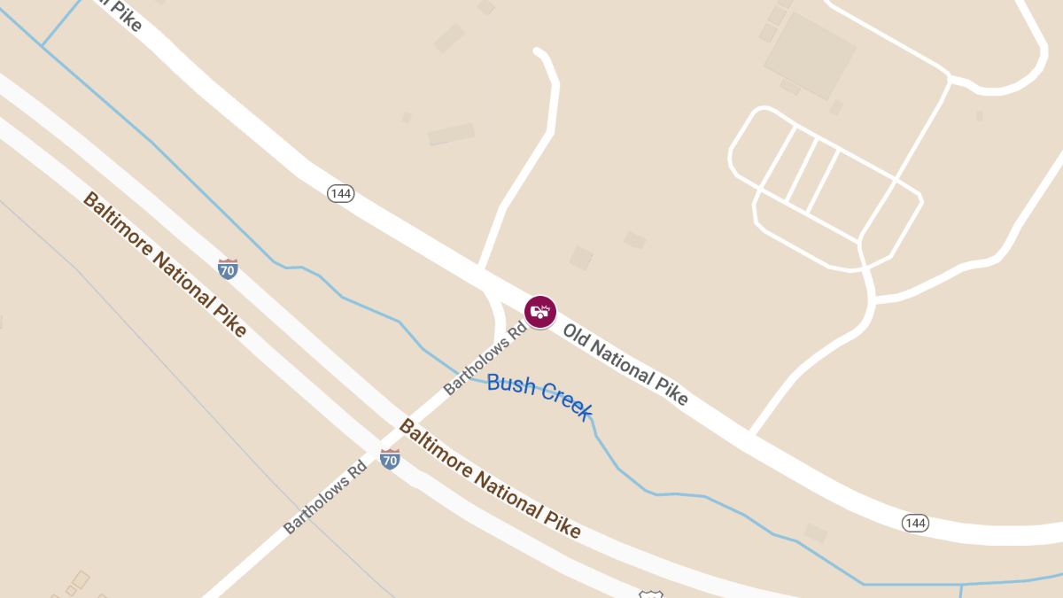 Vehicle Collision with Possible Entrapment at Bartholows Rd and Old National Pike