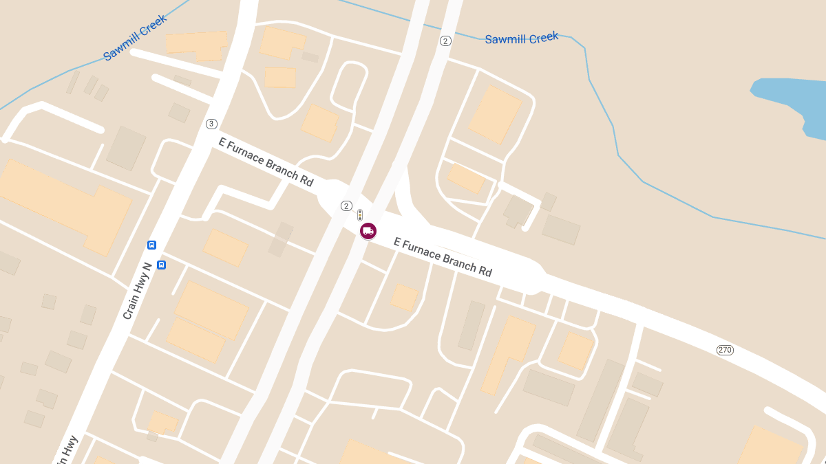 Vehicle Crash Involving Trash Truck on SB RT-2 at Furnace Branch Rd