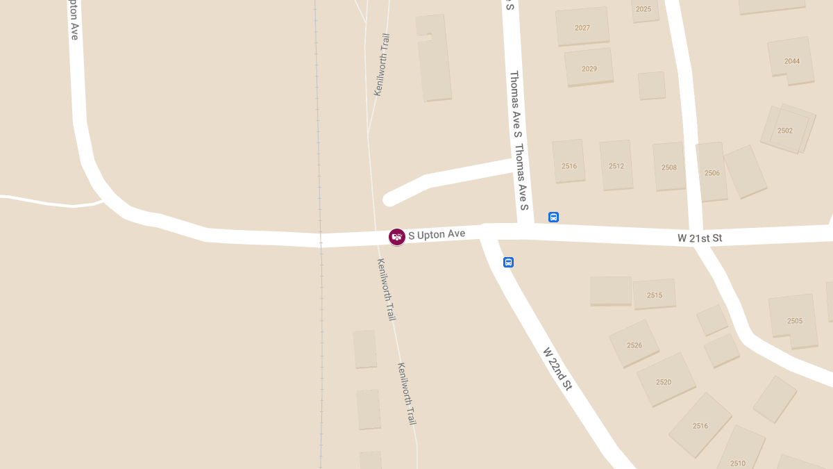 Vehicle Crash at W 21st St & Upton Ave S Leads to Injuries