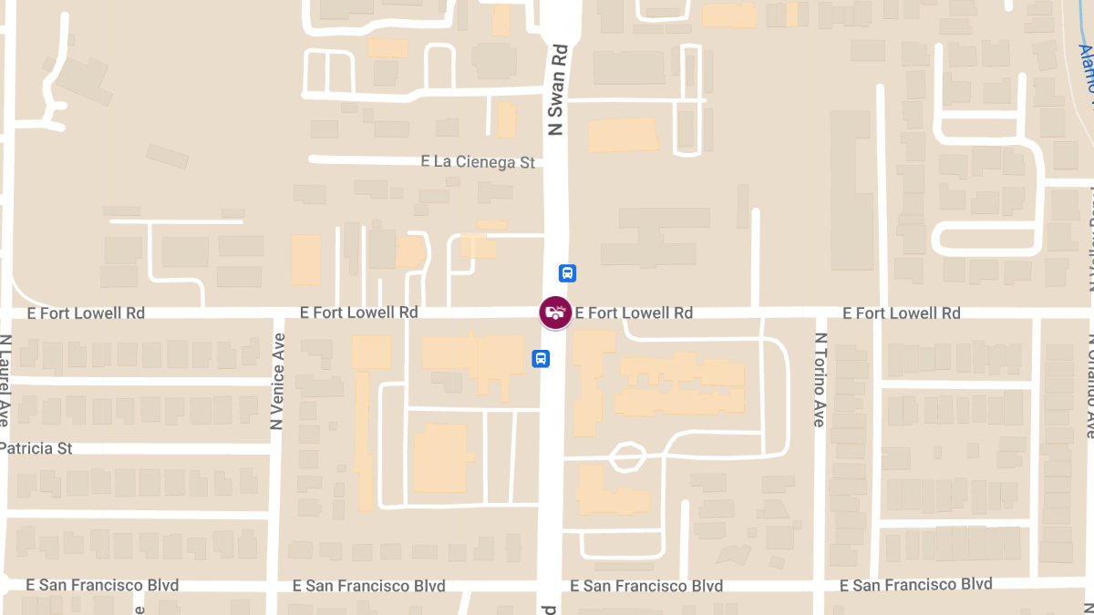 Vehicle Crash with Injuries at E Fort Lowell Rd & N Swan Rd