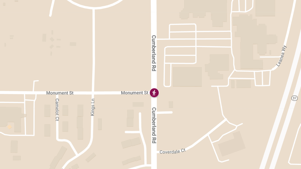 Vehicle vs Pedestrian Accident at Monument St and Cumberland Rd