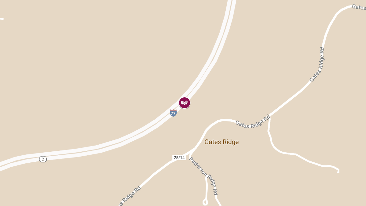 Accident With Injuries on I-77N Near Mile Marker 82