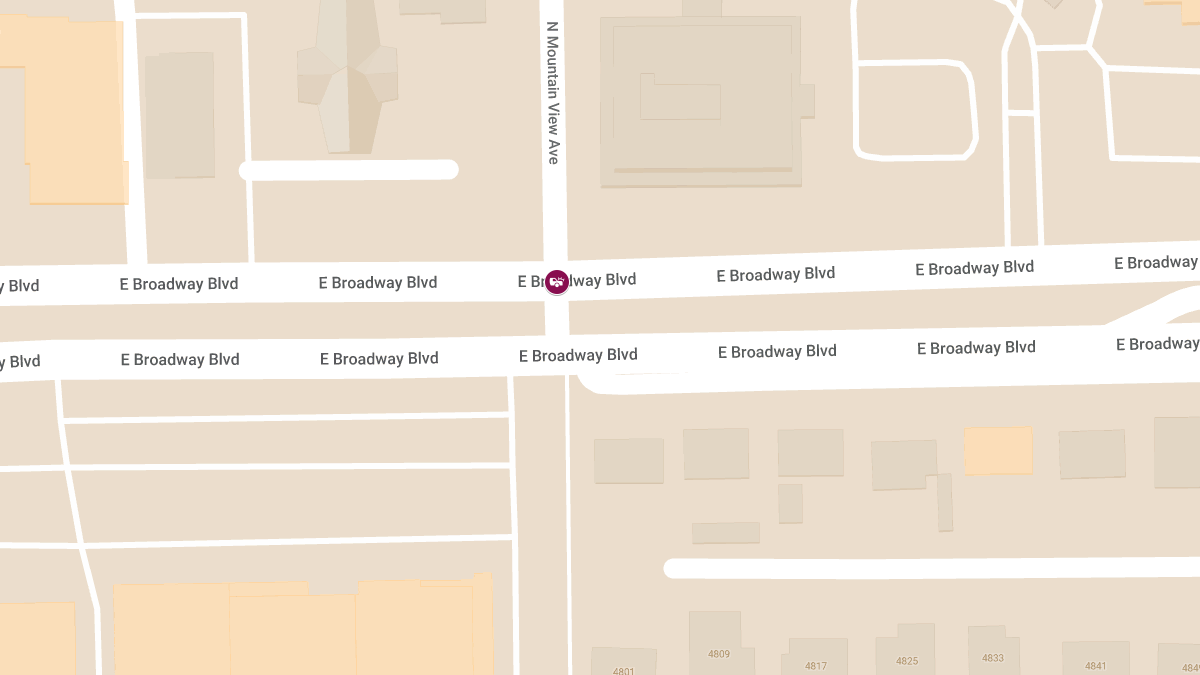 Accident at E Broadway Blvd & N Mountain View Ave