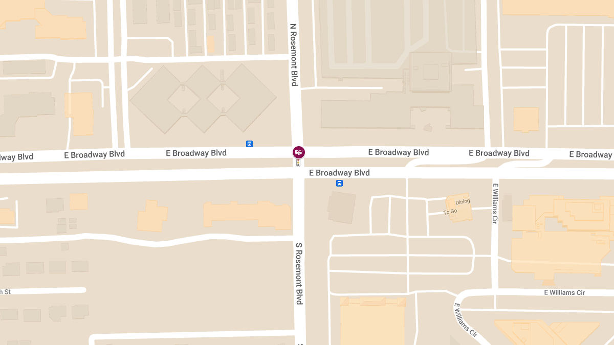 Accident at E Broadway Blvd & N Rosemont Blvd