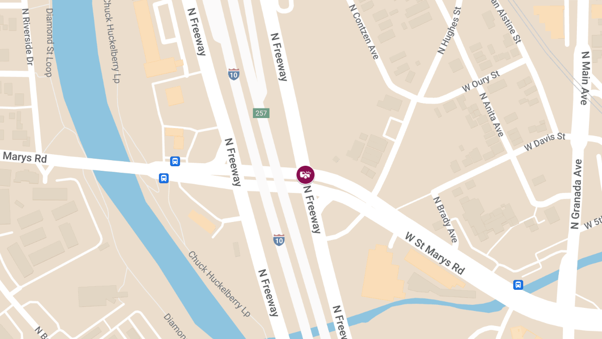 Accident at N Freeway & W Saint Marys Rd