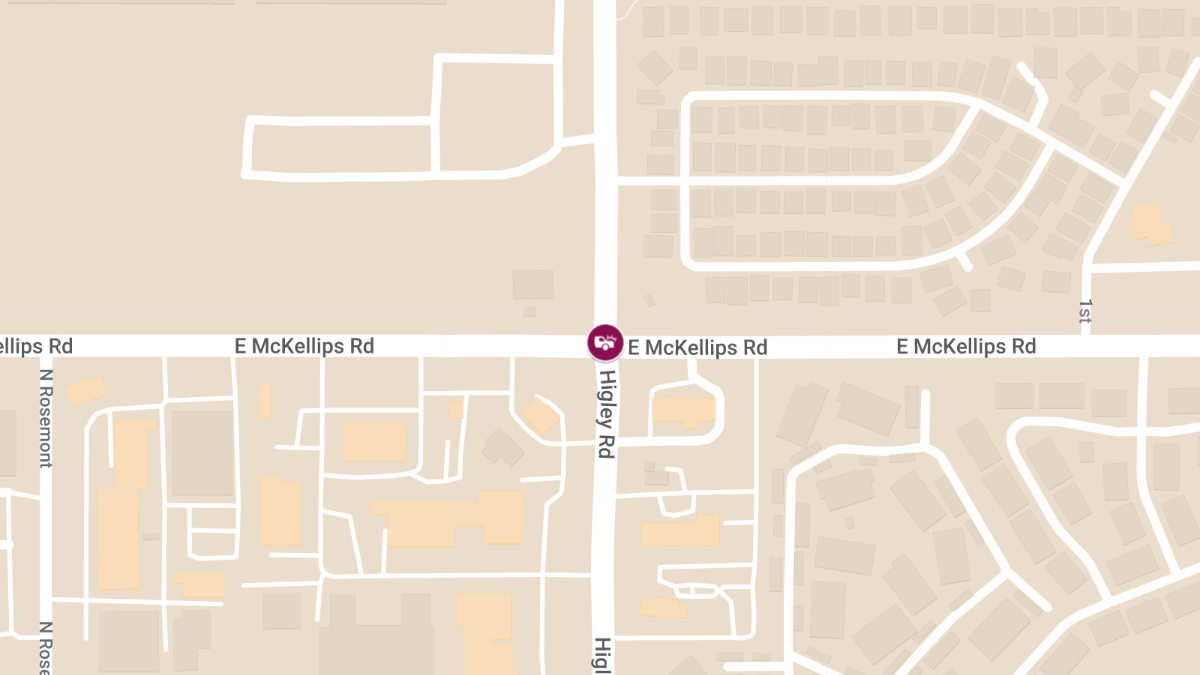 Accident at N Higley Rd & E McKellips Rd