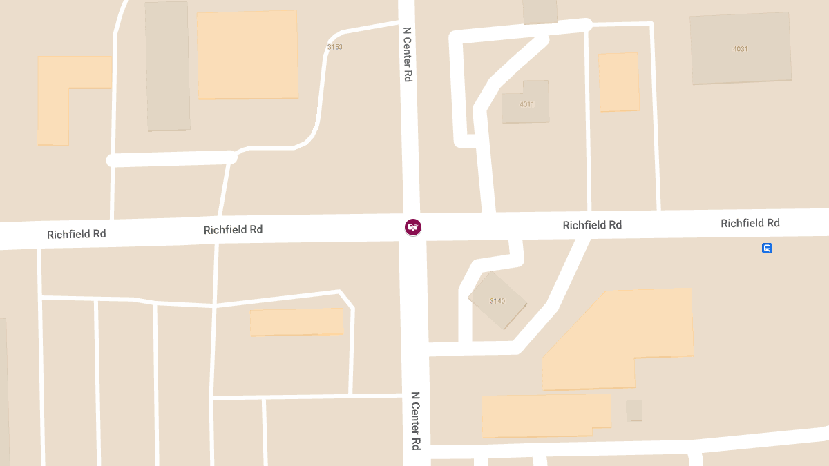 Accident at Richfield Rd & N Center Rd E of