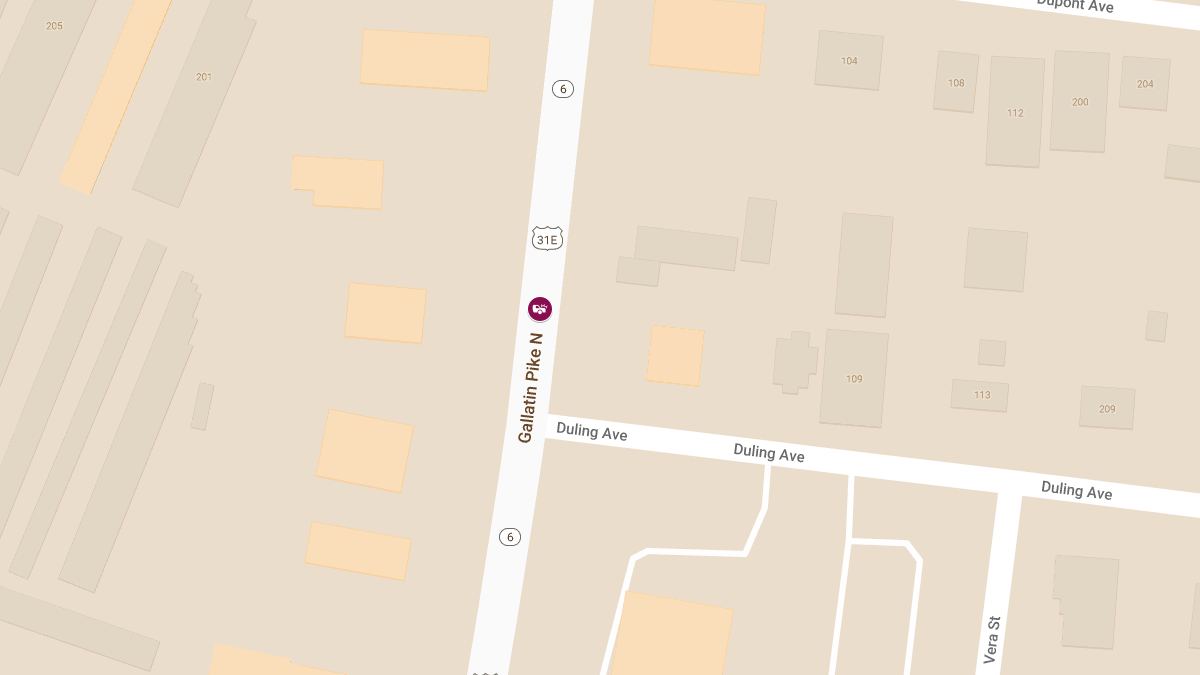 Accident with Injuries at 109 Gallatin Pike N