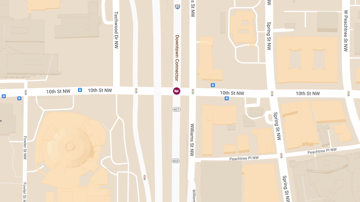 Accident with Injuries at 10th St NW and I-75 S