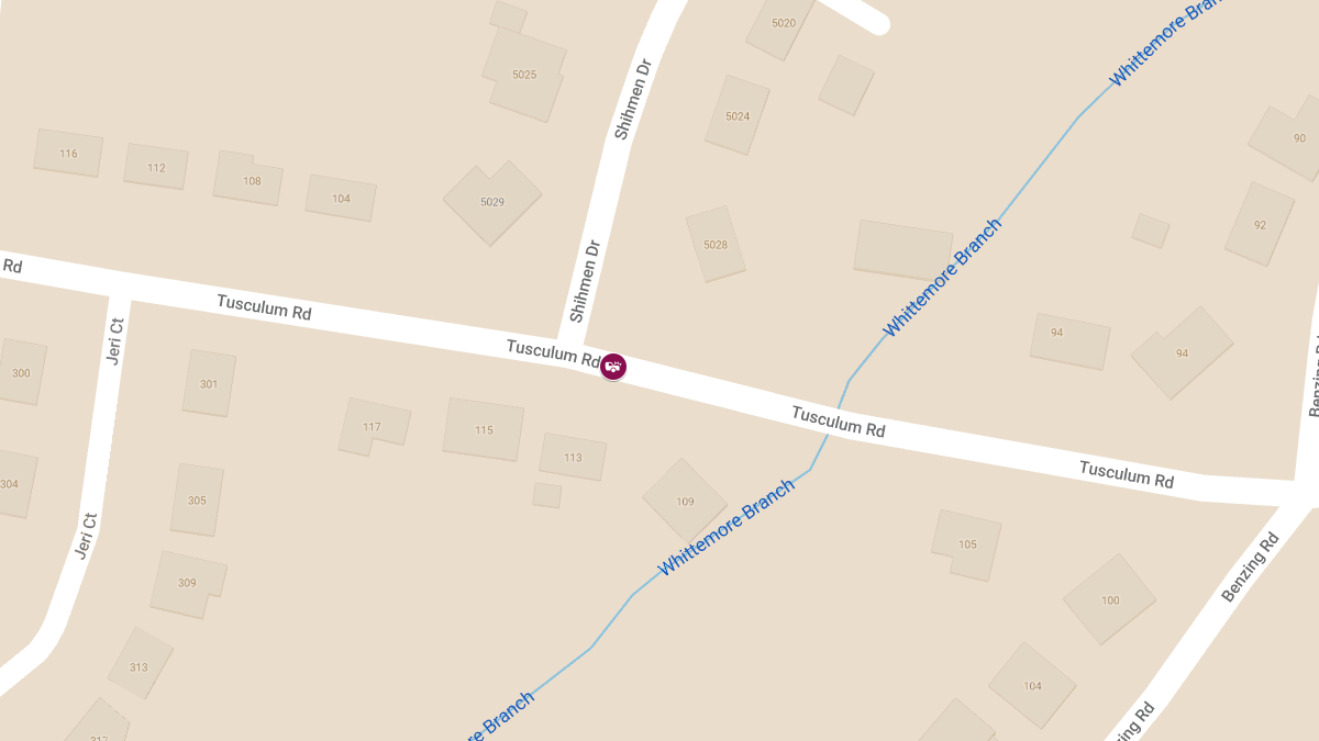 Accident with Injuries at 113 Tusculum Rd