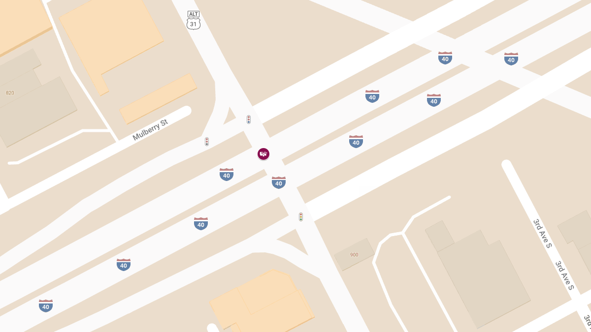 Accident with Injuries at 4th Ave S and I-40 E Exit Ramp