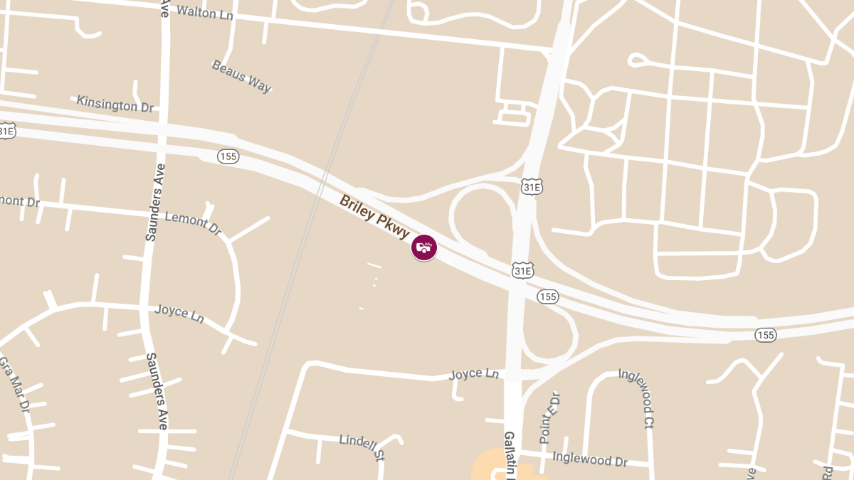 Accident with Injuries at MM 13.8 Briley W Between McGavock Pike and Gallatin Pike