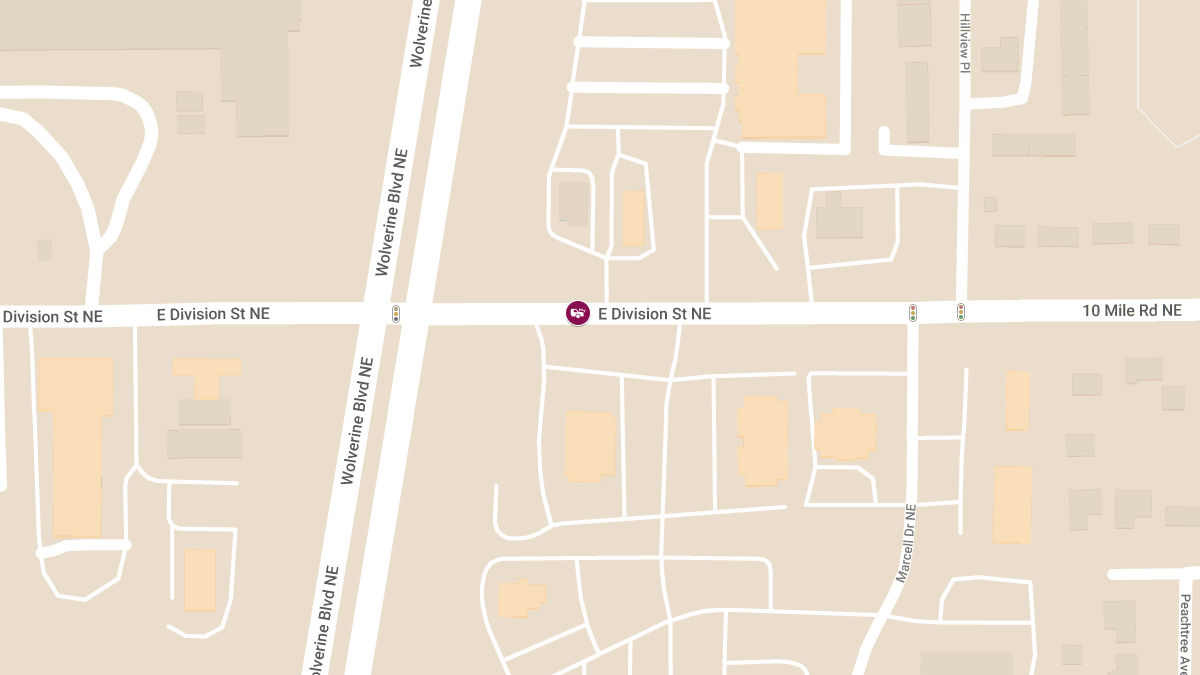 Accident with Injuries on E Division St East of Wolverine Blvd