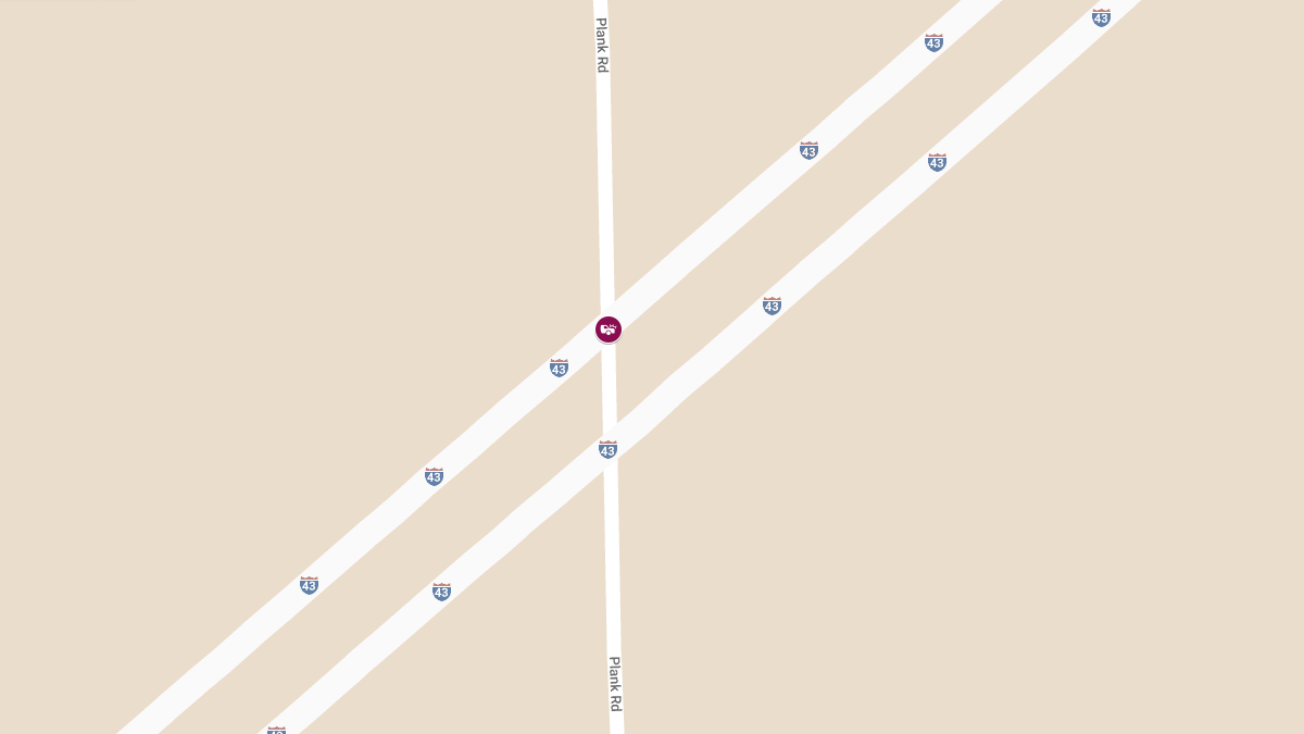 Accident with Injuries on I-43 at Plank Rd