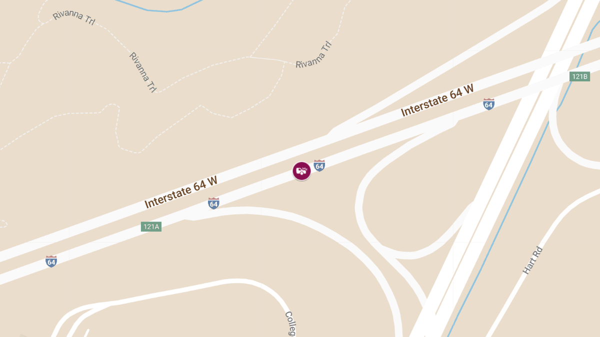 Accident with Injuries on I-64W at Mile Marker 58