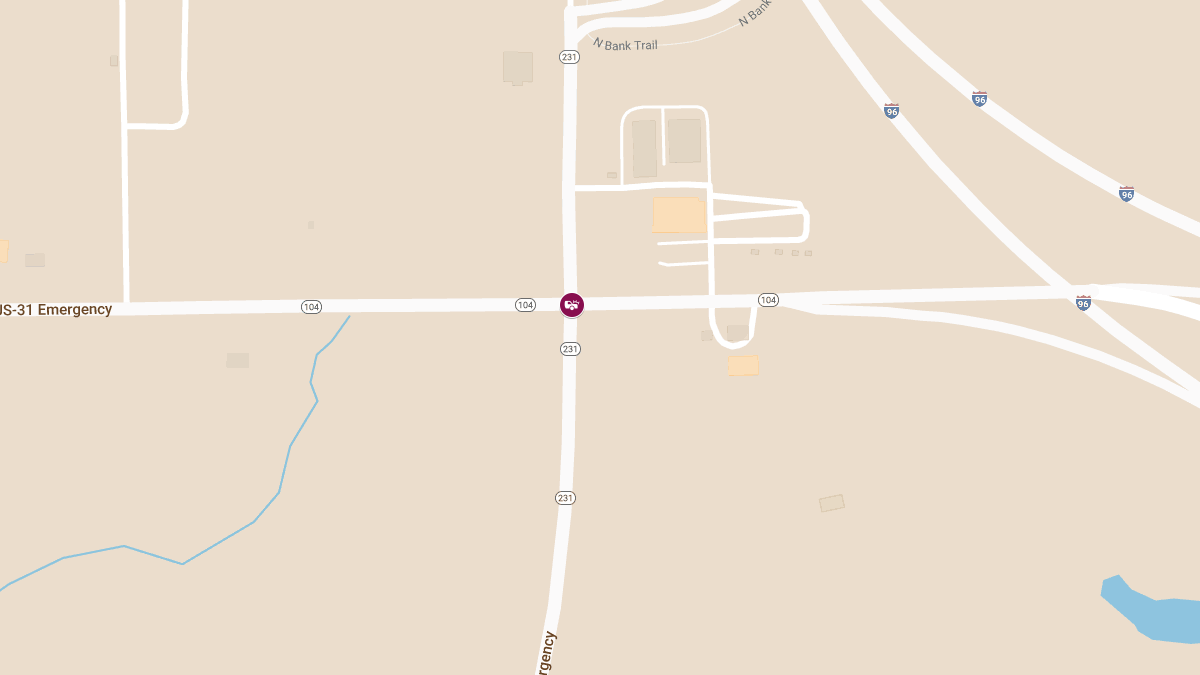 Accident with Injuries on M-231 at I-96Cleveland St