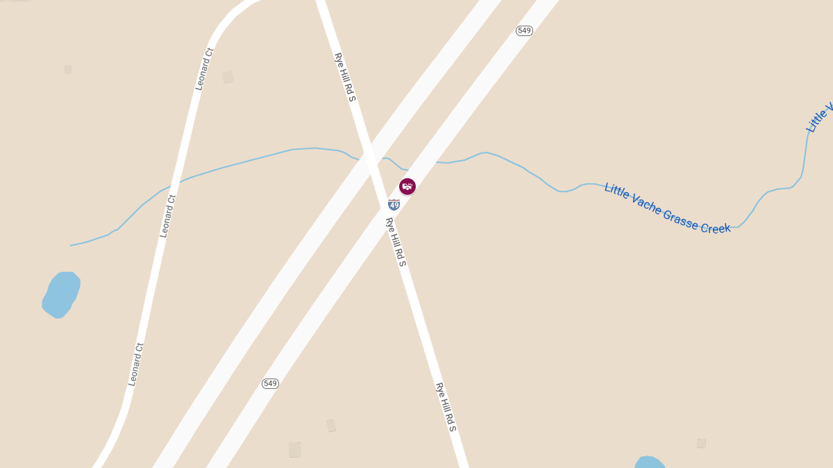 Accident with Injuries on NB I-49 near Exit 62