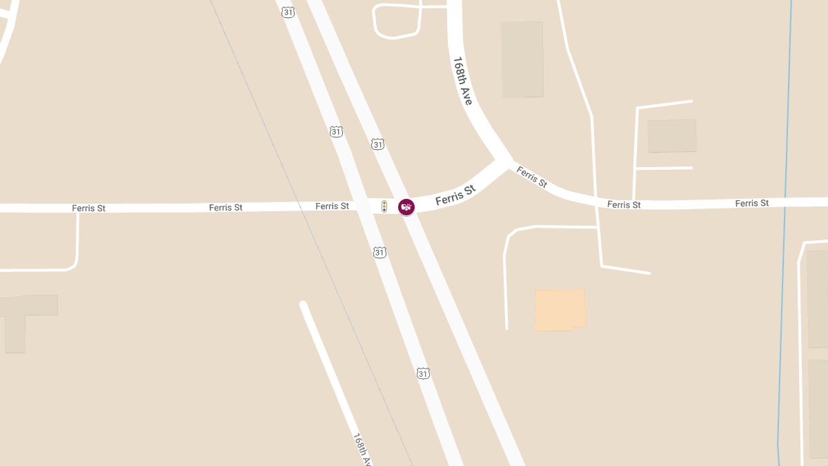 Accident with Injuries on US-31 at Ferris St
