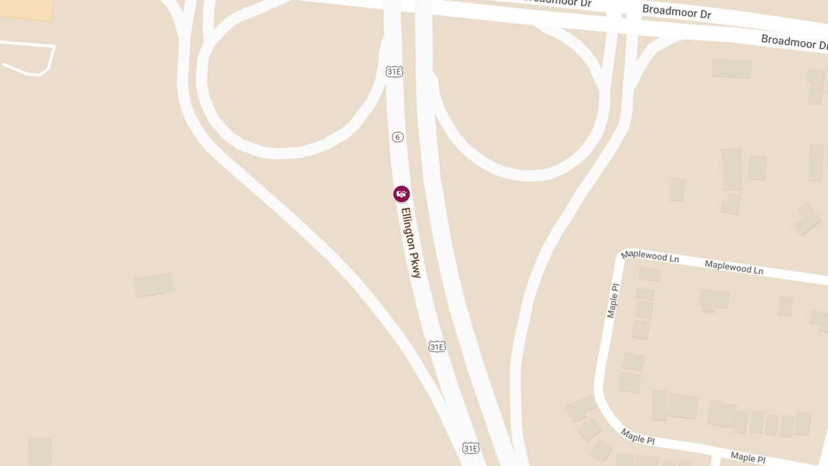 Accident with Injury at Ellington Pkwy N / I65 N Entr Ramp