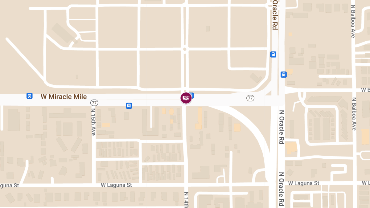 Accident with Injury at N 14th Ave and W Miracle Mile