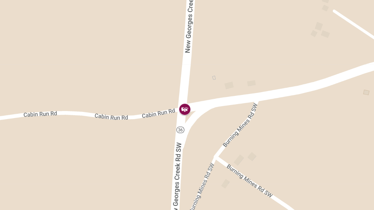 Auto Accident at New Georges Creek Rd and Vale Summit Rd