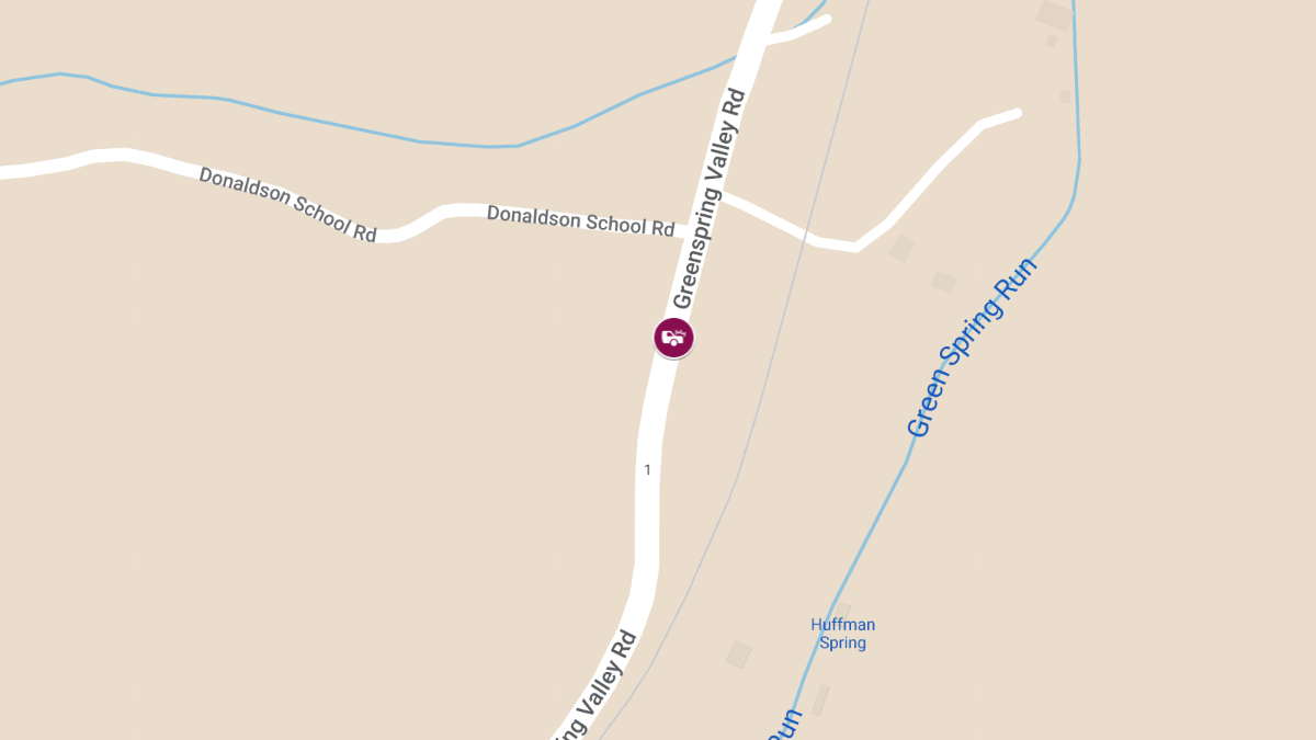 Auto Accident with Injuries on Green Spring Valley Rd Near Donaldson School Rd