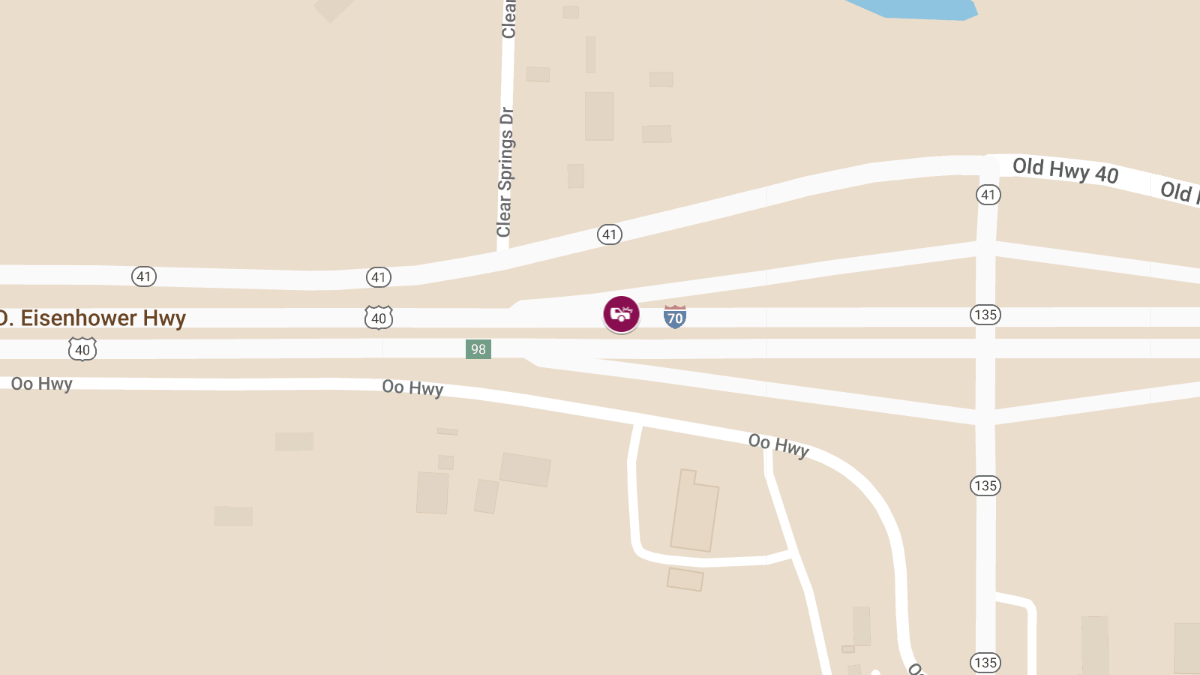 Auto Collision on Interstate 70 at MM 102