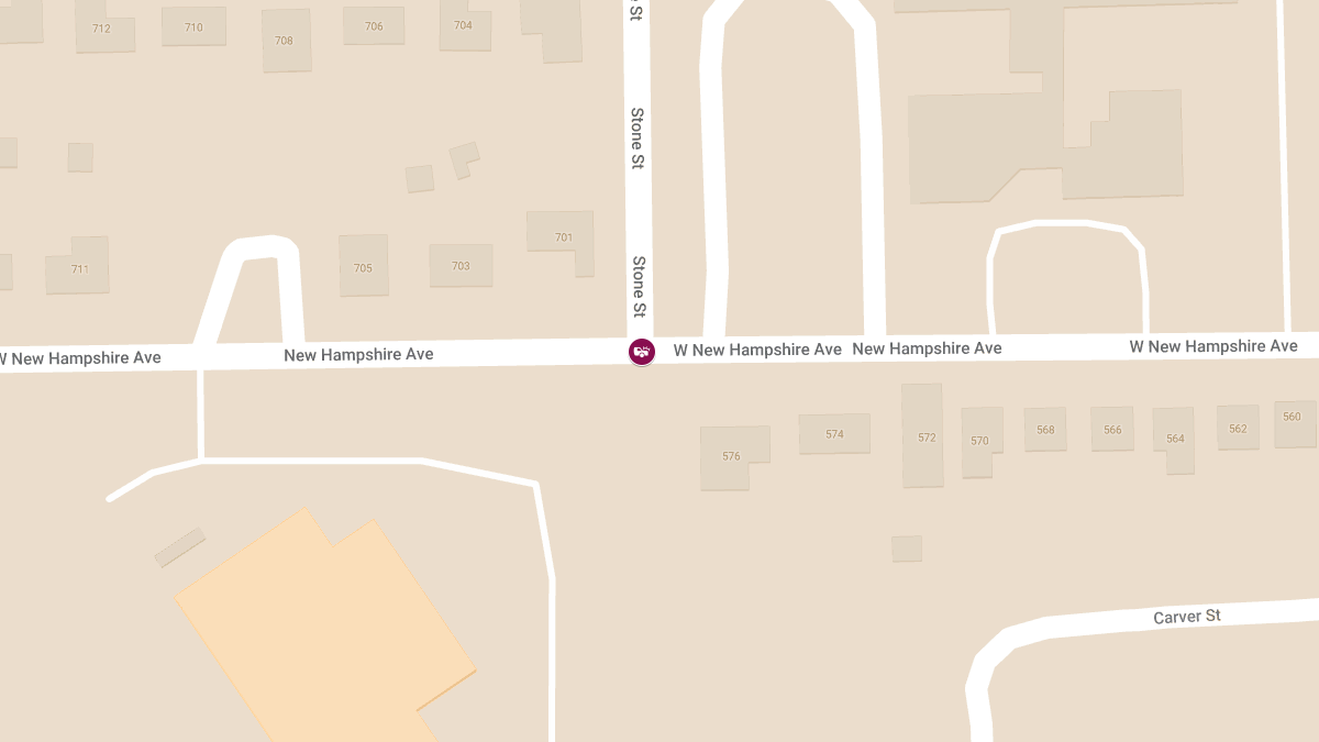 Auto Crash with Injuries at 605 W New Hampshire Ave and S Stone St