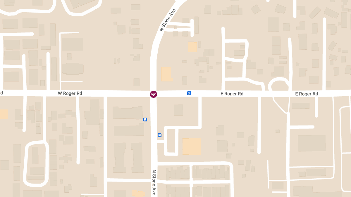 Auto Crash with Injuries at E Roger Rd and N Stone Ave