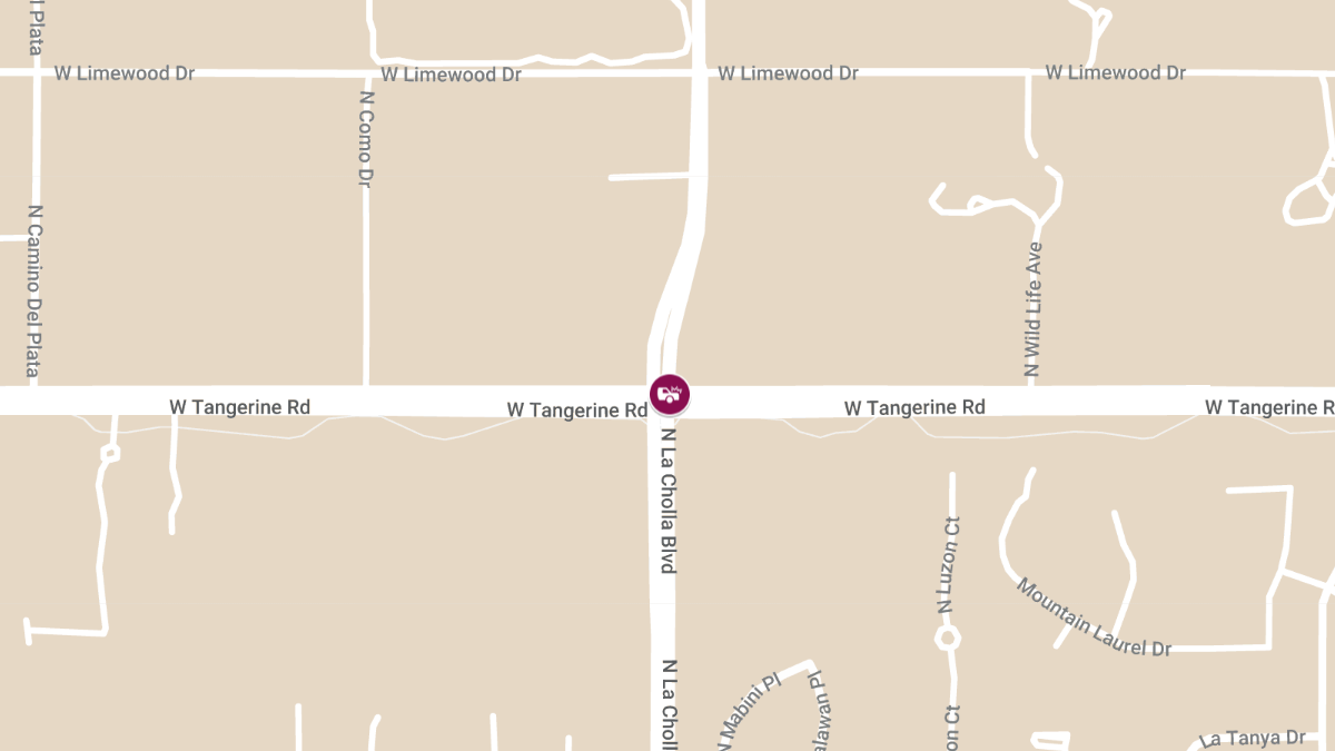 Auto Crash with Injuries at La Cholla Blvd & Tangerine Rd