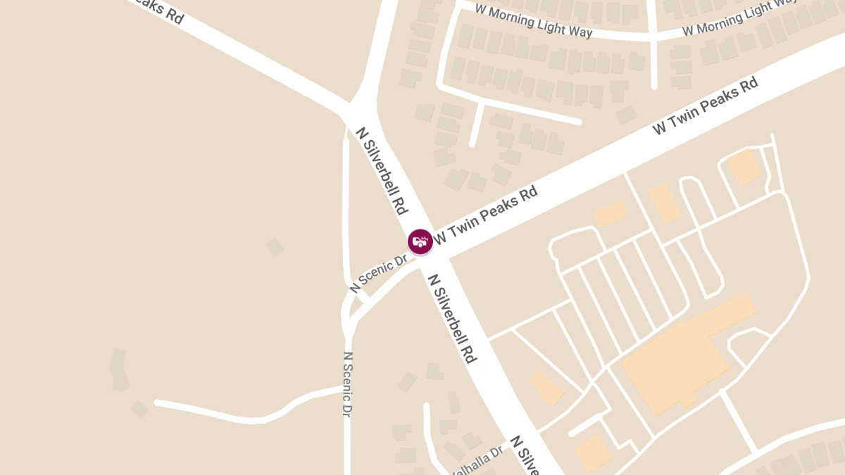 Auto Crash with Injuries at Twin Peaks Rd & Silverbell Rd