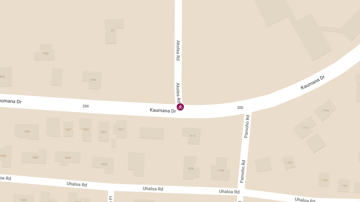 Bicycle Crash at Kaumana Dr & Akalea Rd Causes Injuries