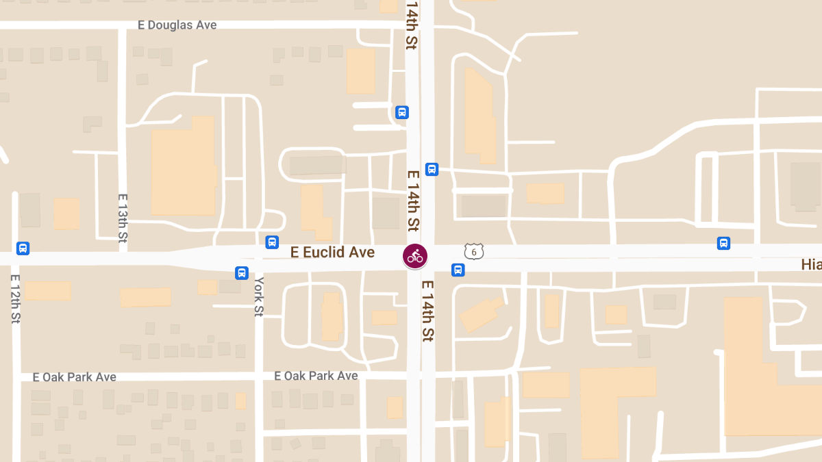 Bicycle Injury Accident at E 14th St & E Euclid Ave