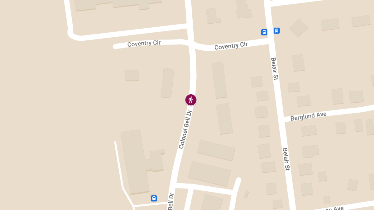 Bus Accident Involving Pedestrian on Colonel Bell Drive