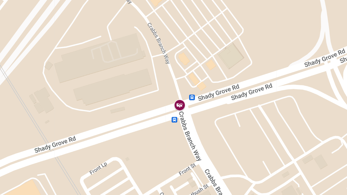 Bus Accident at Shady Grove Rd and Crabbs Branch Way