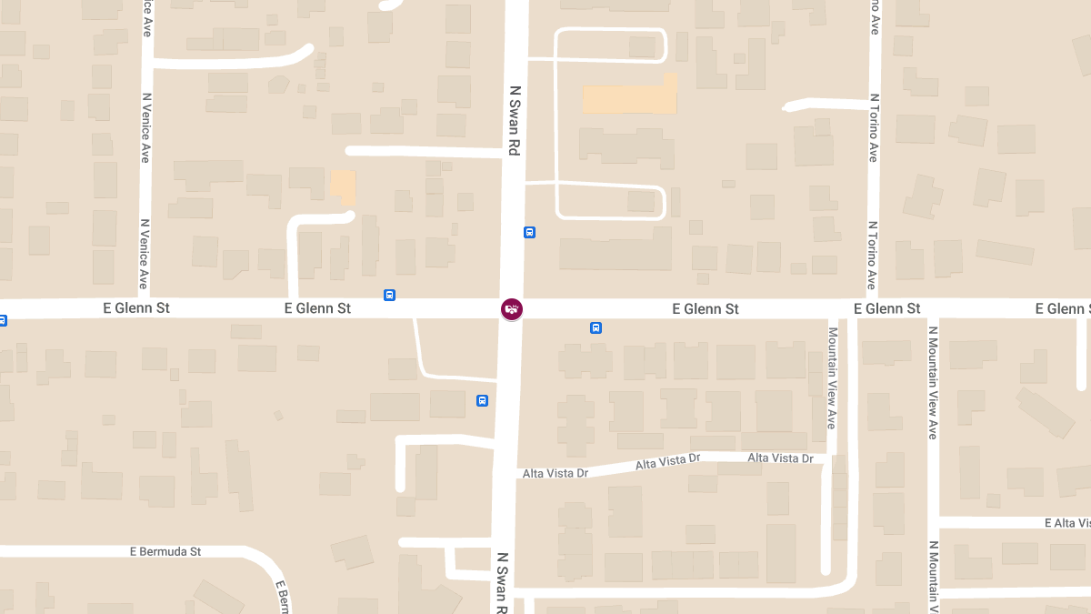 Car Crash at E Glenn St and N Swan Rd