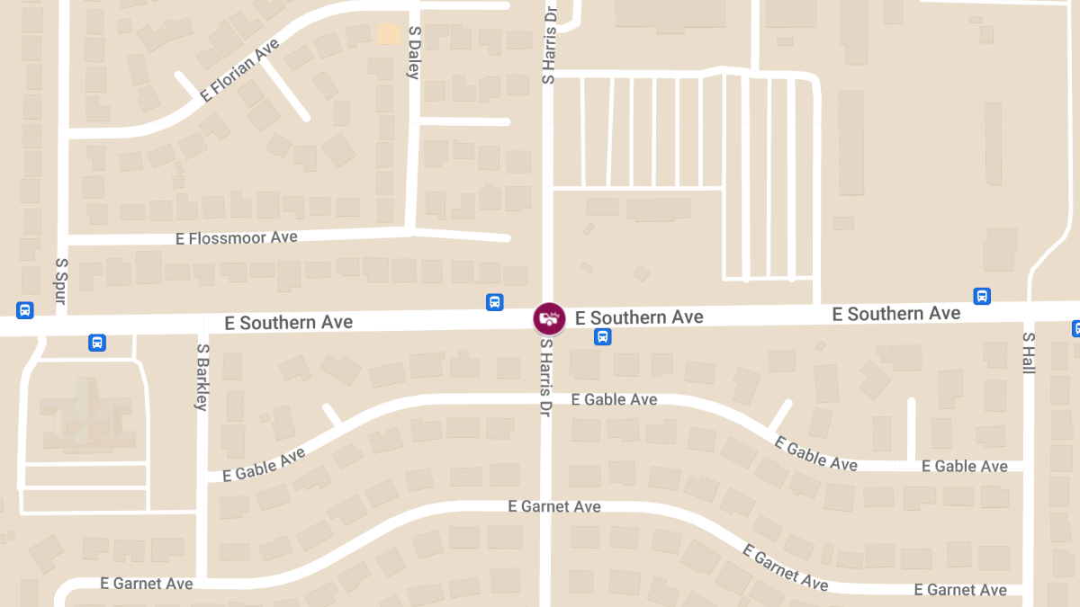 Car Crash with Injuries at E Southern Ave & S Harris Dr