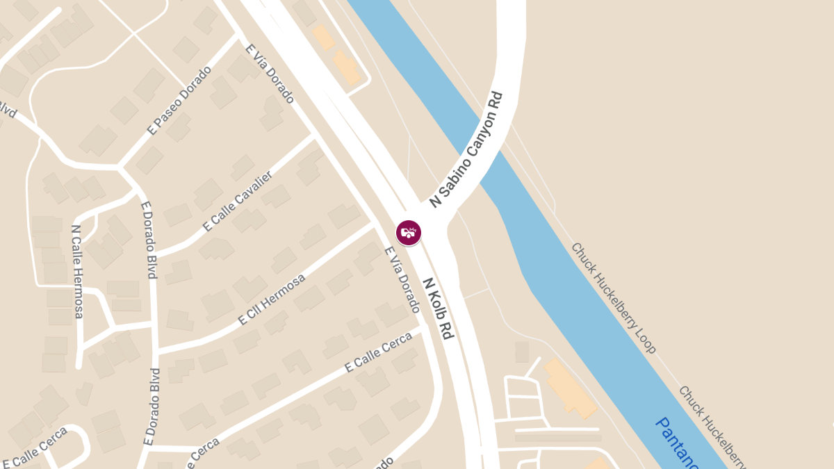 Car Crash with Injuries at Sabino Canyon Rd & Kolb Rd