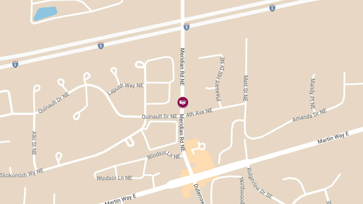 Collision Blocking Northbound Lane on Meridian Rd at 4th Ave NE