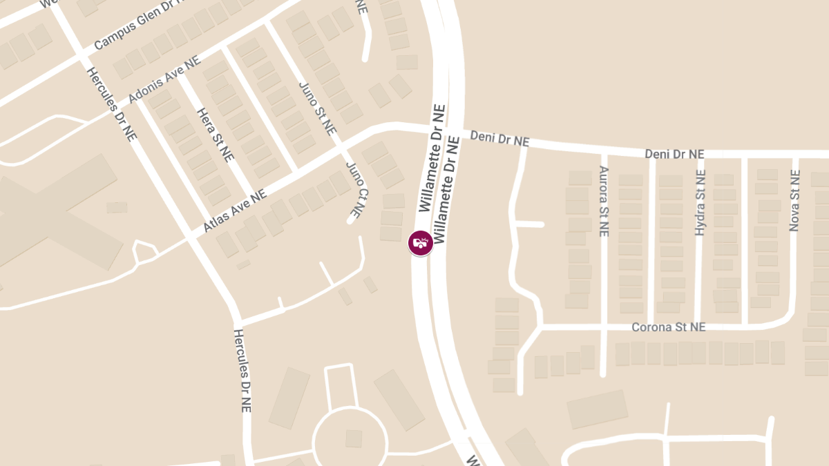 Collision Blocks Marvin Rd at Willamette Dr
