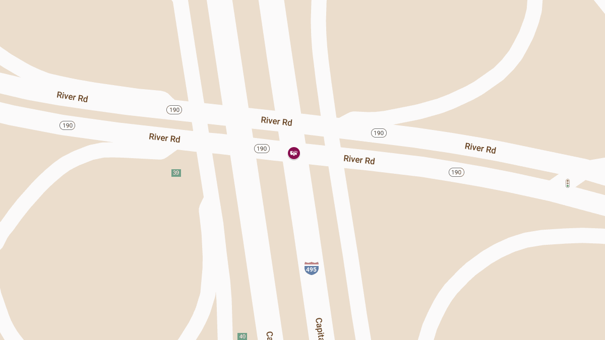 Collision Involving Several Vehicles on River Rd at I-495 Beltway