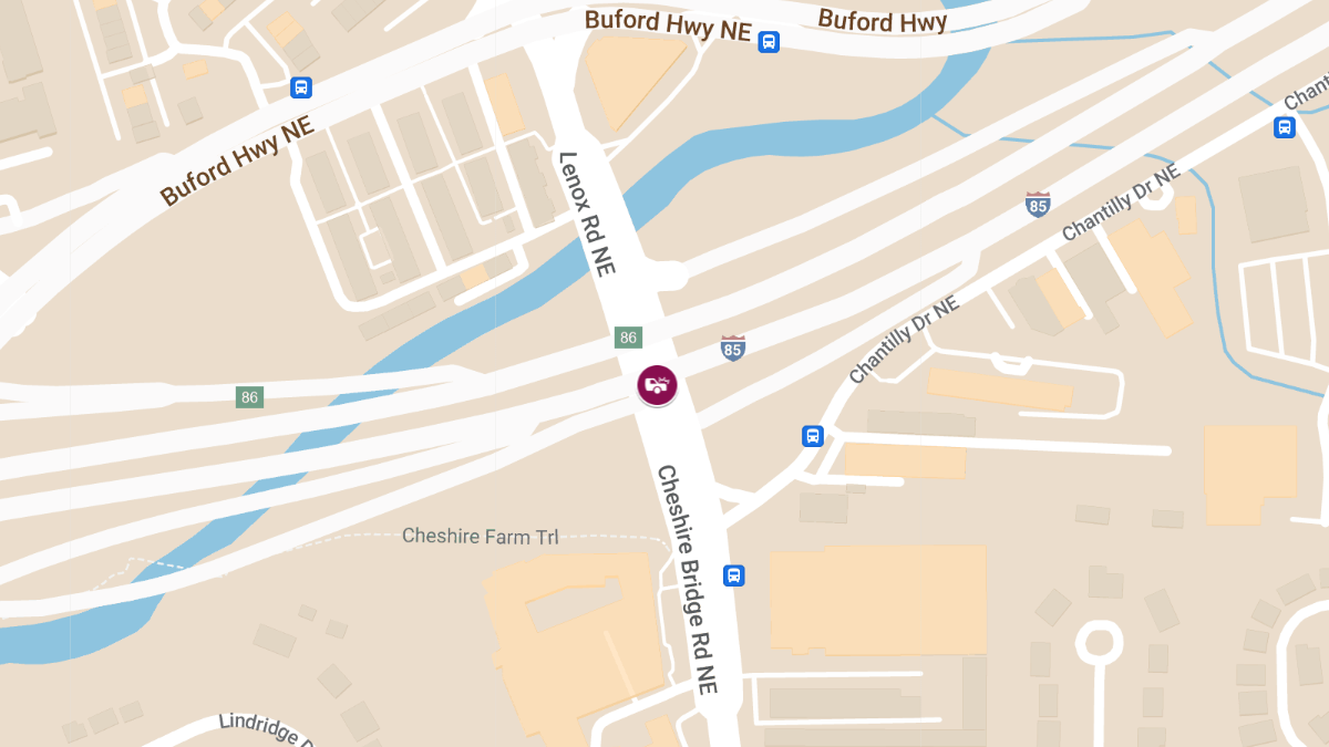 Collision With Injuries at Cheshire Bridge Rd NE & I-85 S