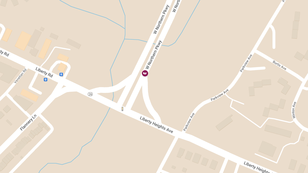 Collision With Possible Injuries at 5750 W Northern Pkwy