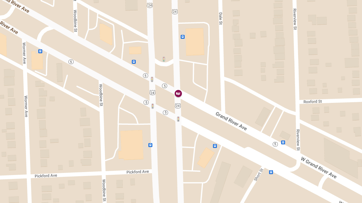 Collision at Grand River Ave & Telegraph Rd