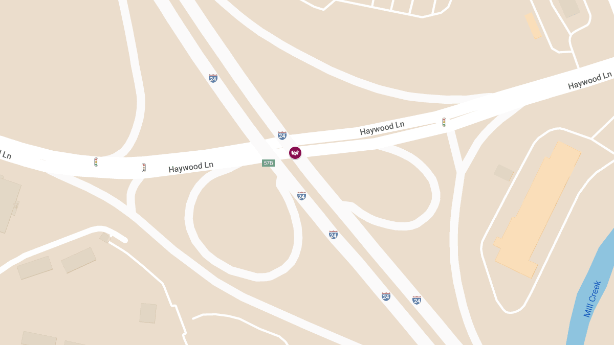 Collision at Haywood Ln and I-24 East Entrance Ramp Causes Injuries