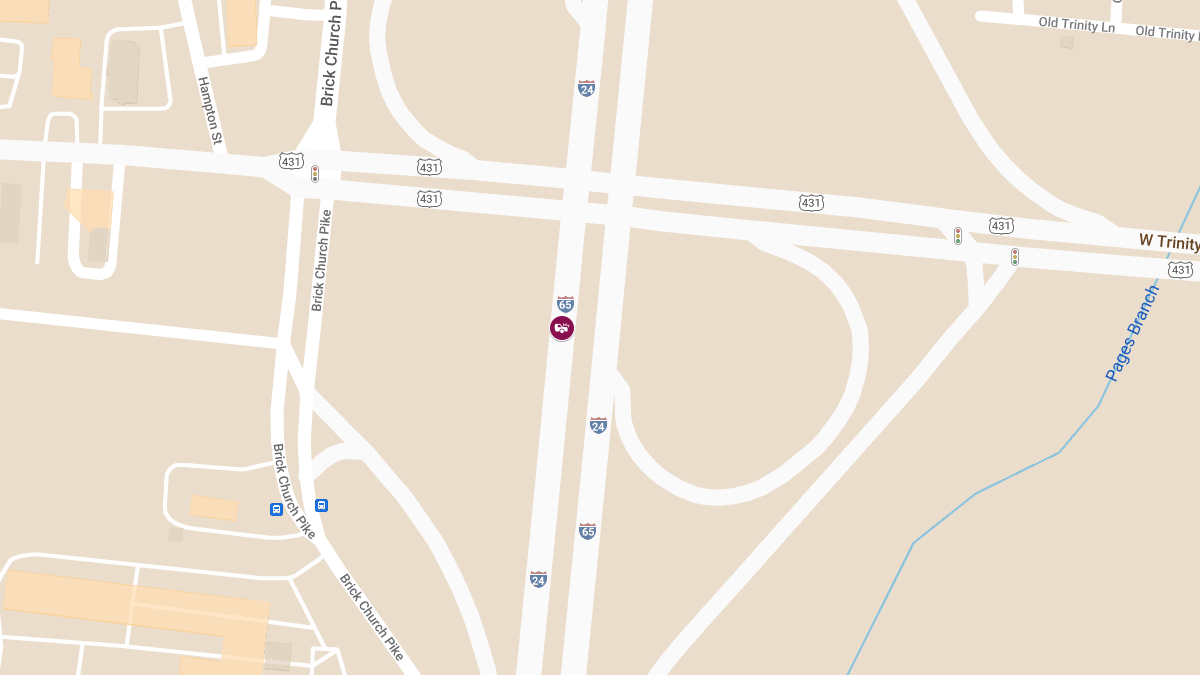Collision on I-65 Southbound Near Trinity Ln/Exit 87 Results in Injuries