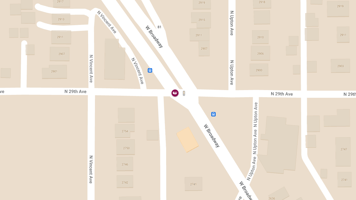 Collision with Injuries at 29th Ave N & W Broadway Ave