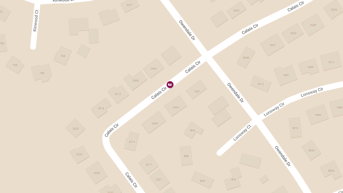 Collision with Injuries at 3316 Calais Cir